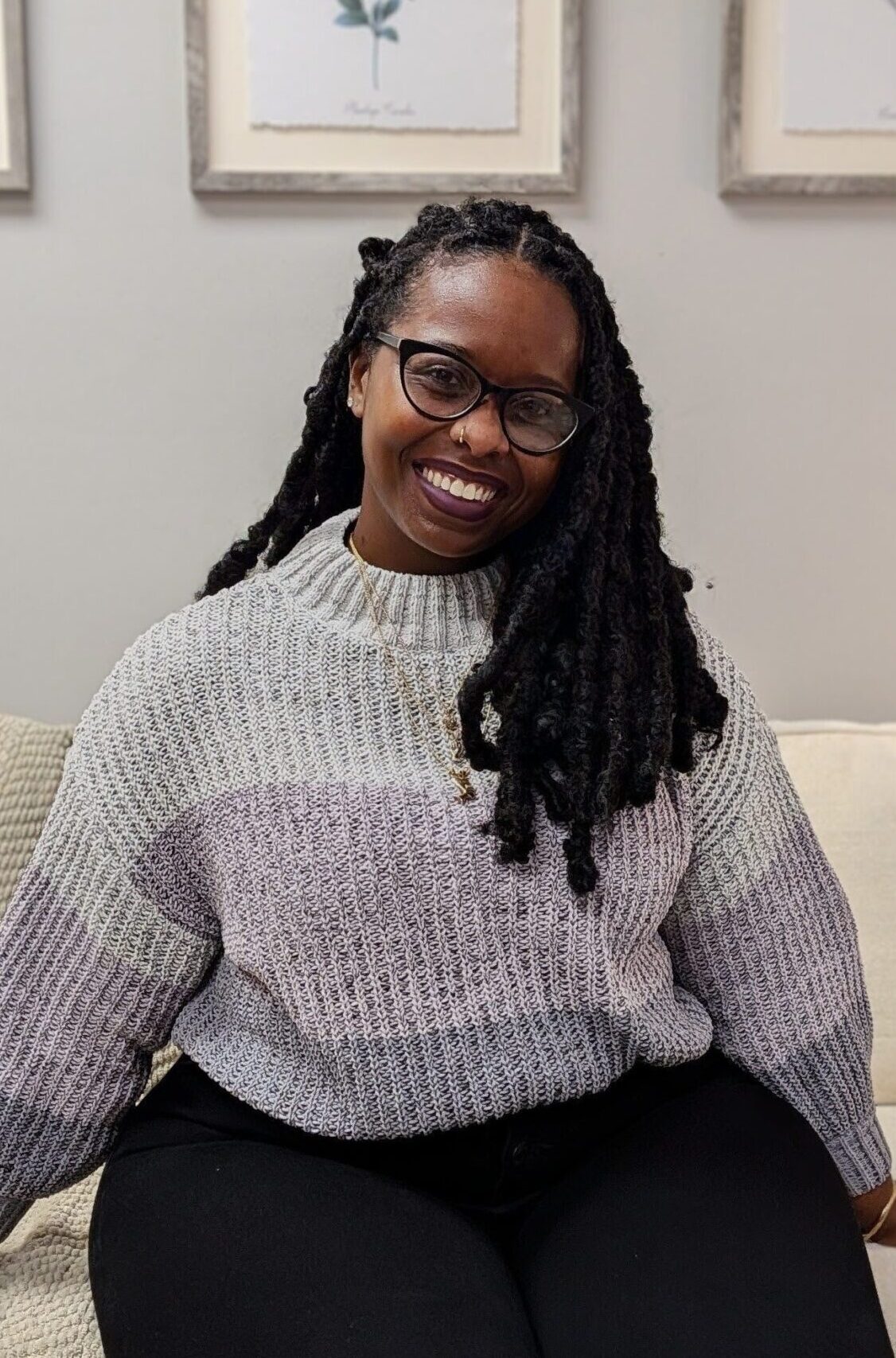 Professional headshot of Essie Bent, LPC-R, resident in counseling. Specialist in therapy for LGBTQ+ and BIPOC communities. Virtual therapy in Virginia.