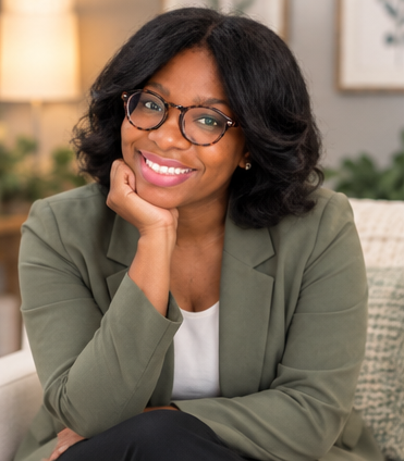 Professional headshot of Morgan Scribner, resident in marriage & family therapy. Specialist in therapy for couples, families and BIPOC communities. Virtual and in-person in-office therapy in Burke, Fairfax Station, Virginia.